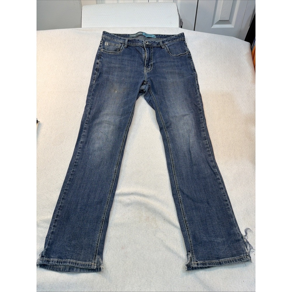 Hooey X Rock & Roll Jeans‎ Mens 34WX32L Revolver Slim Straight Leg Cowboy READ